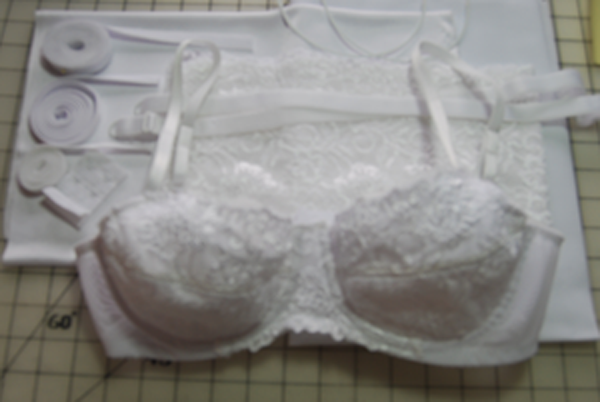 Bramaking sewing underwire lace bra and kit. 